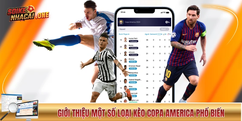 Giới thiệu một số loại kèo Copa America phổ biến